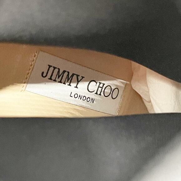 Jimmy Choo Black Brin Stretch Suede Pointed Toe Heeled Ankle Boot Bootie IT 37 - Picture 11 of 11